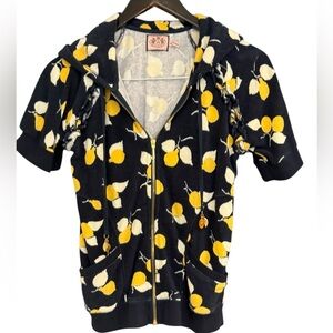 Juicy Couture L Y2K vintage velour lemon hoodie great vintage condition